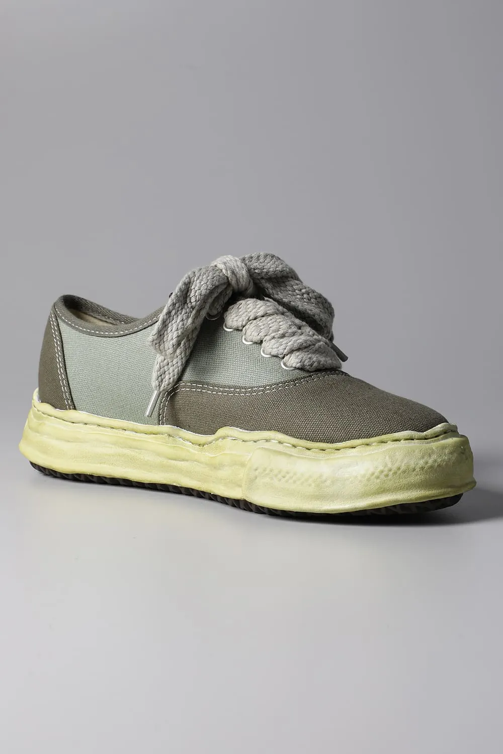 -BAKER- Original sole over-dyed canvas Low-Top sneakers Green