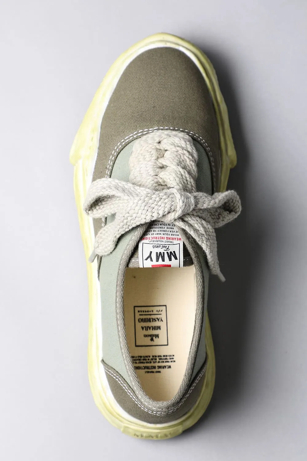 -BAKER- Original sole over-dyed canvas Low-Top sneakers Green