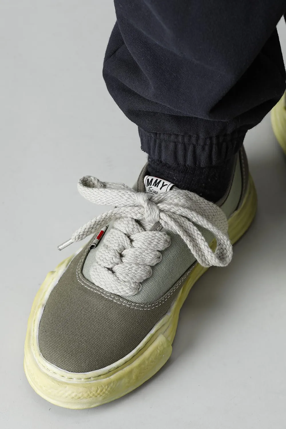 -BAKER- Original sole over-dyed canvas Low-Top sneakers Green