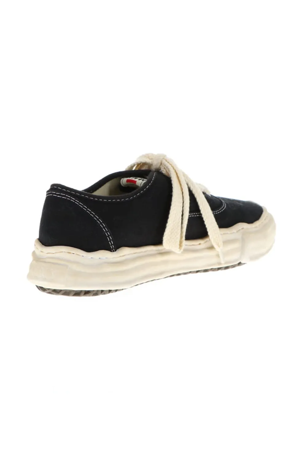 -BAKER- Over-dyed original sole canvas Low-Top sneakers Black