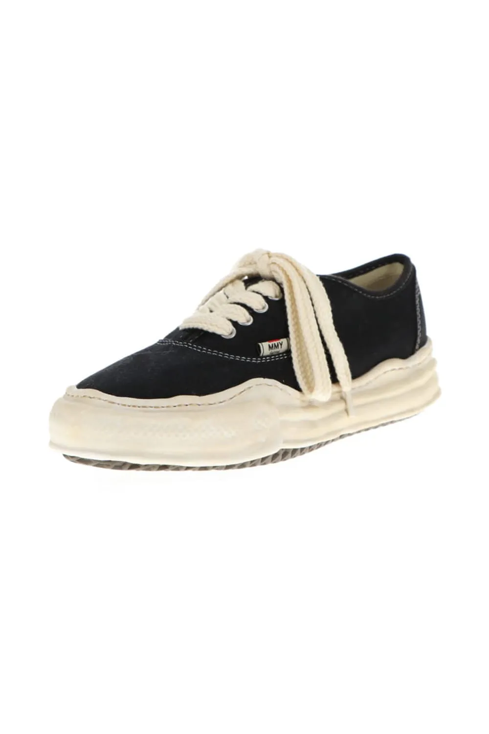 -BAKER- Over-dyed original sole canvas Low-Top sneakers Black