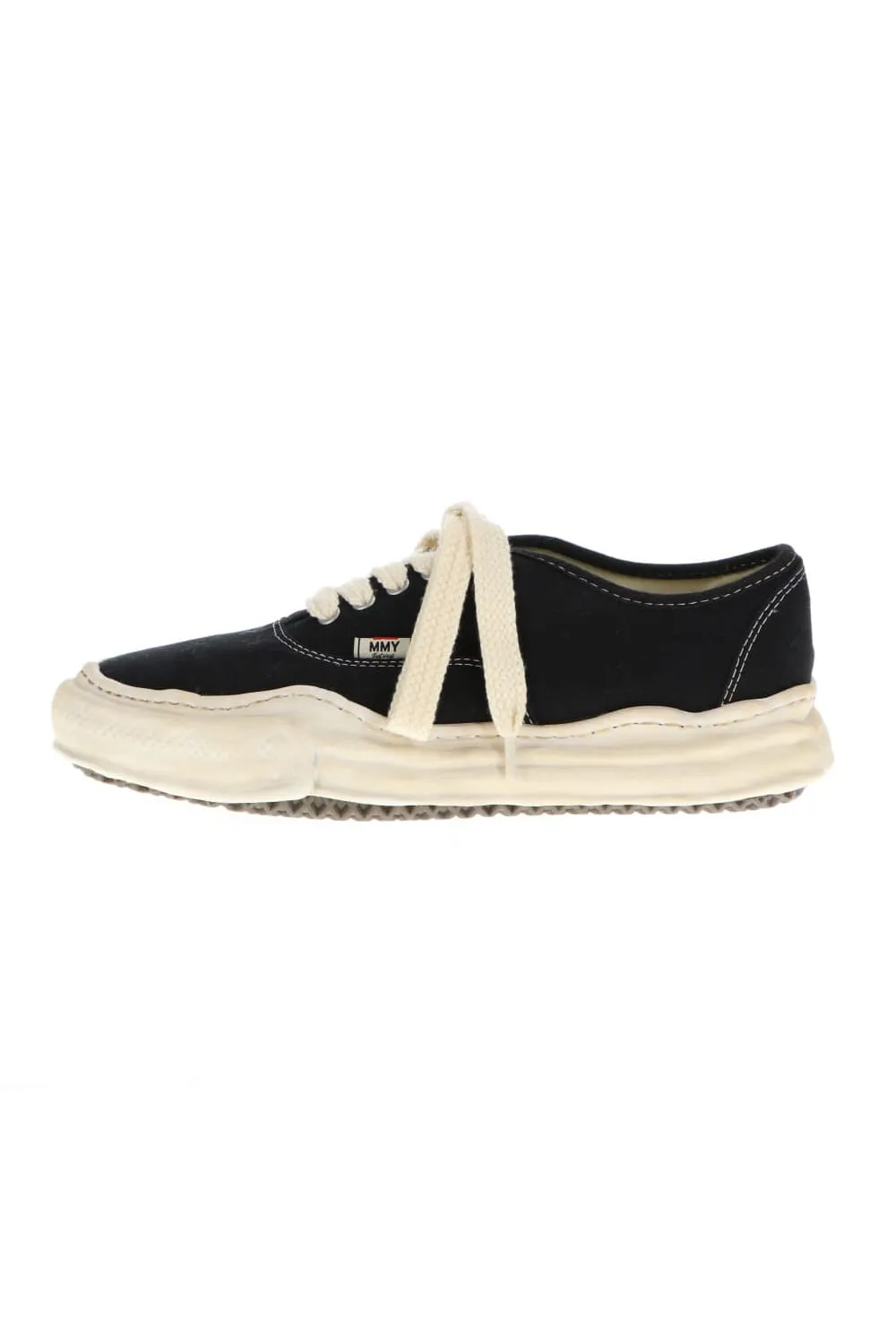 -BAKER- Over-dyed original sole canvas Low-Top sneakers Black