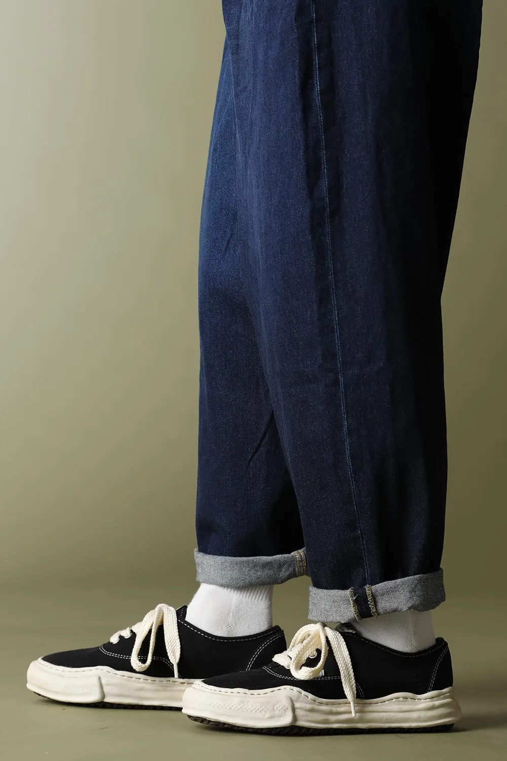 -BAKER- Over-dyed original sole canvas Low-Top sneakers Black