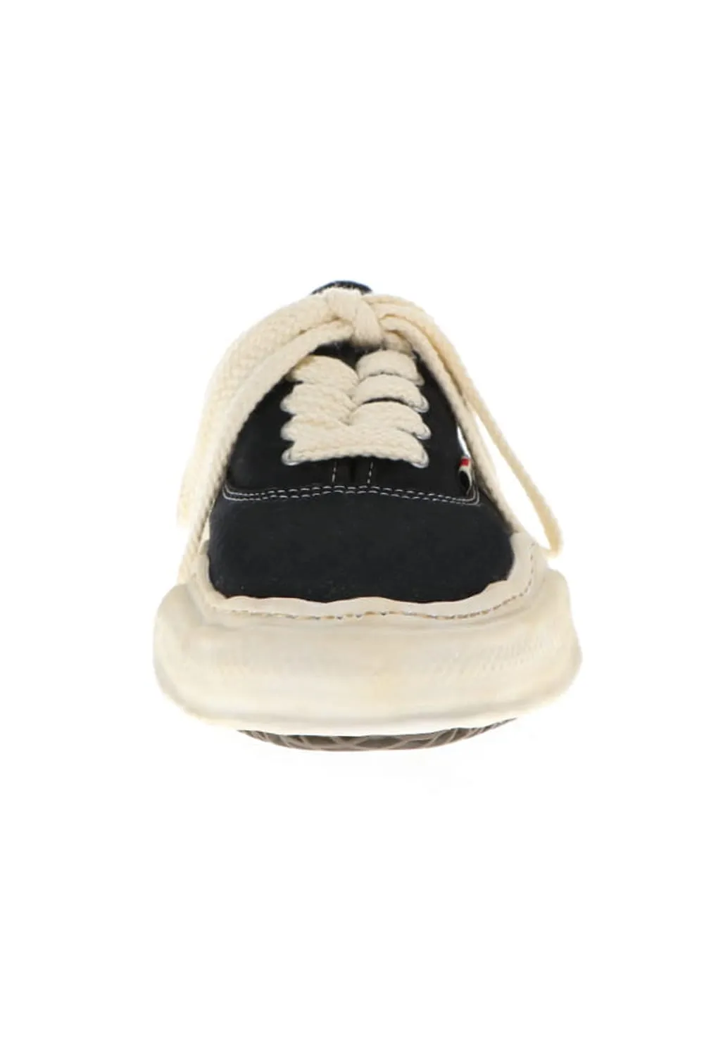 -BAKER- Over-dyed original sole canvas Low-Top sneakers Black