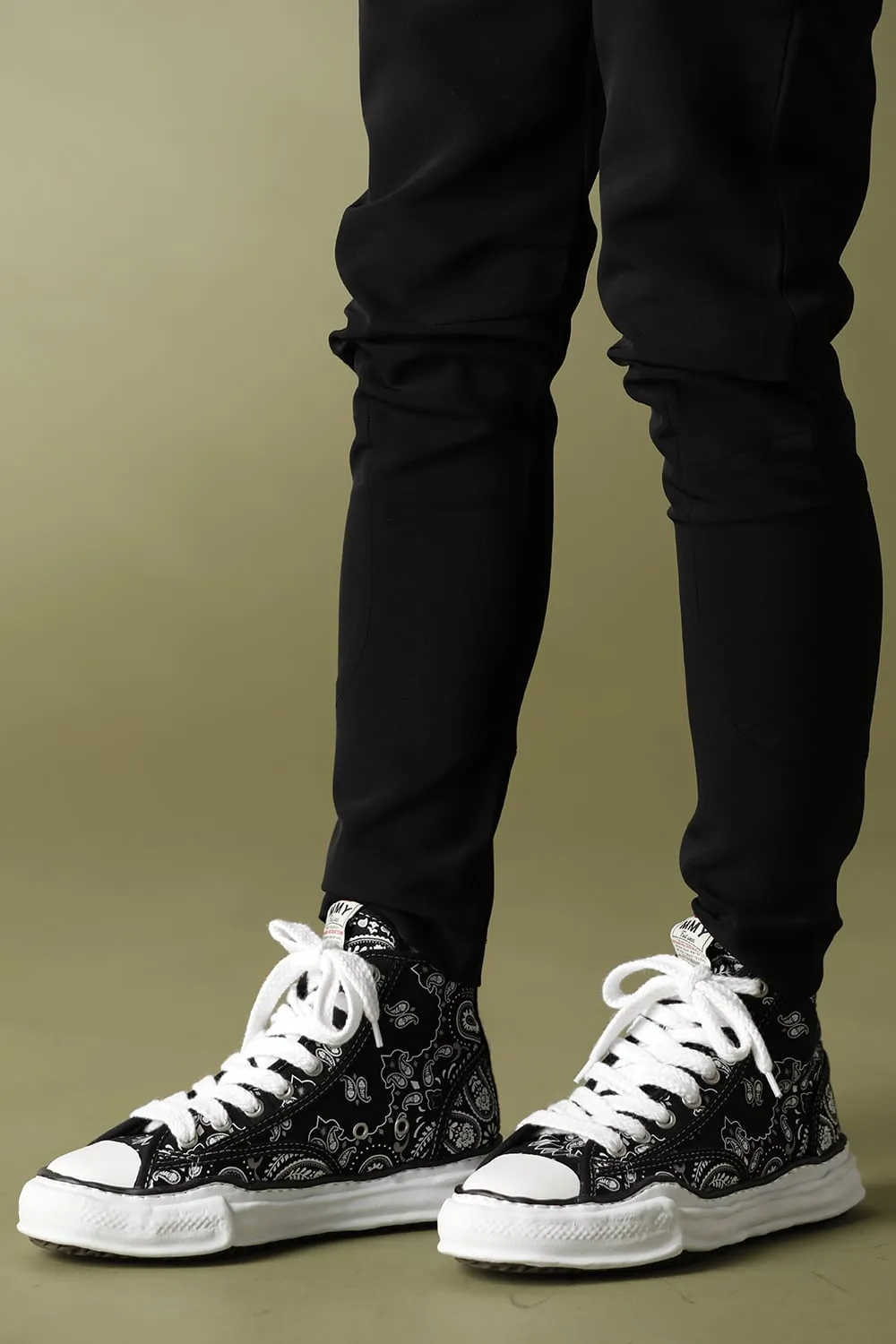 -PETERSON high- Original sole canvas bandana Hi-top sneakers Black