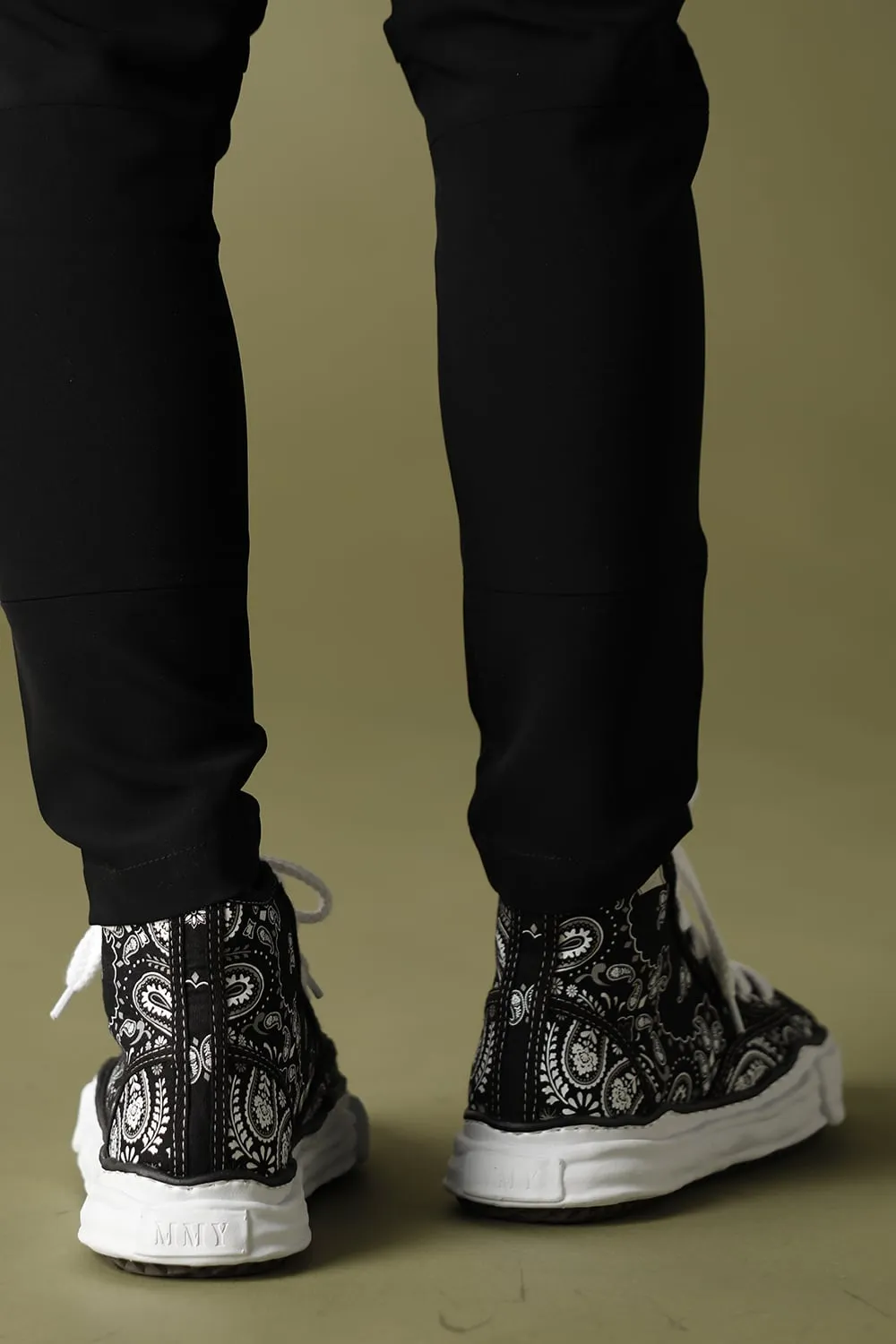 -PETERSON high- Original sole canvas bandana Hi-top sneakers Black