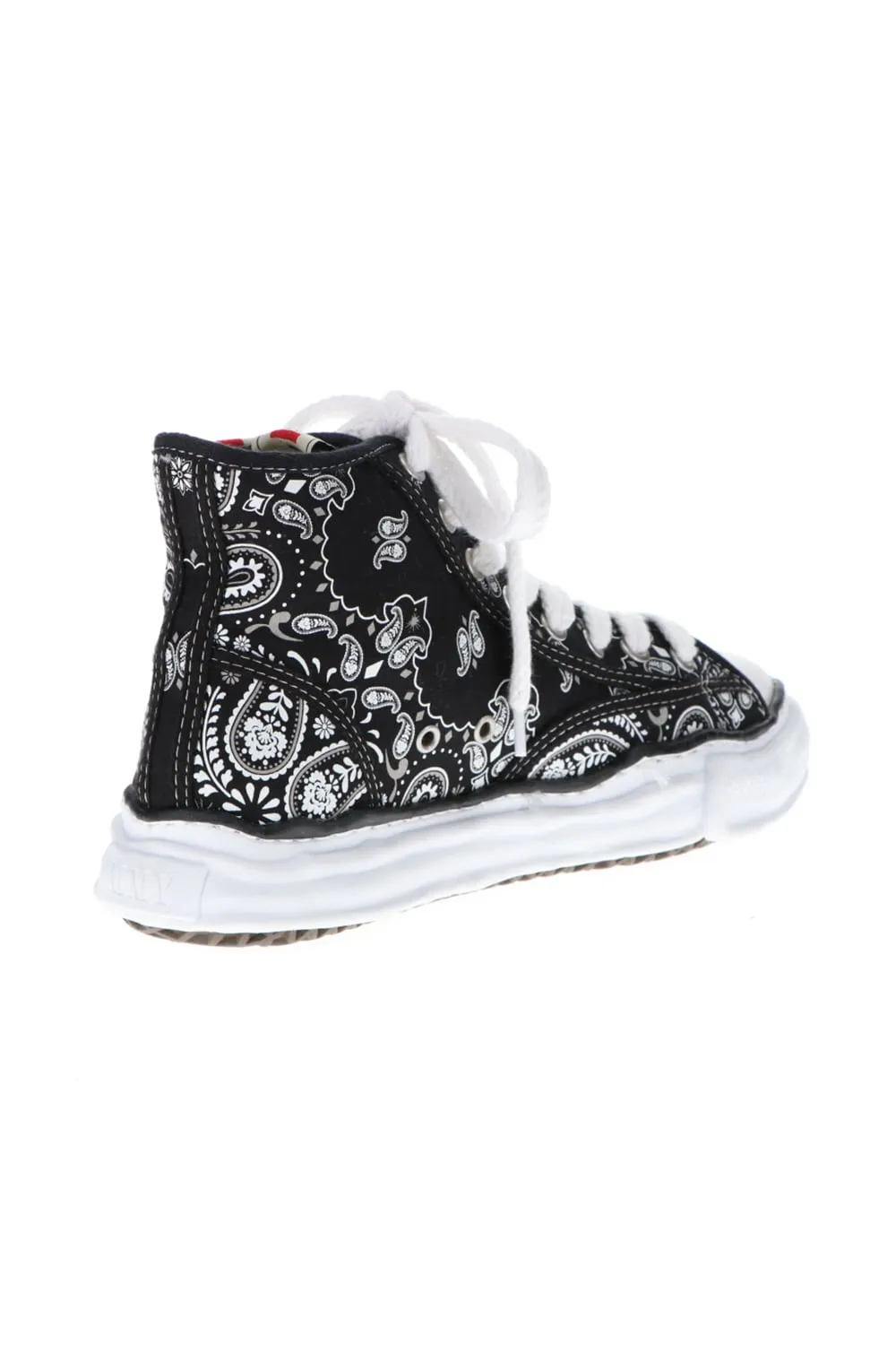 -PETERSON high- Original sole canvas bandana Hi-top sneakers Black