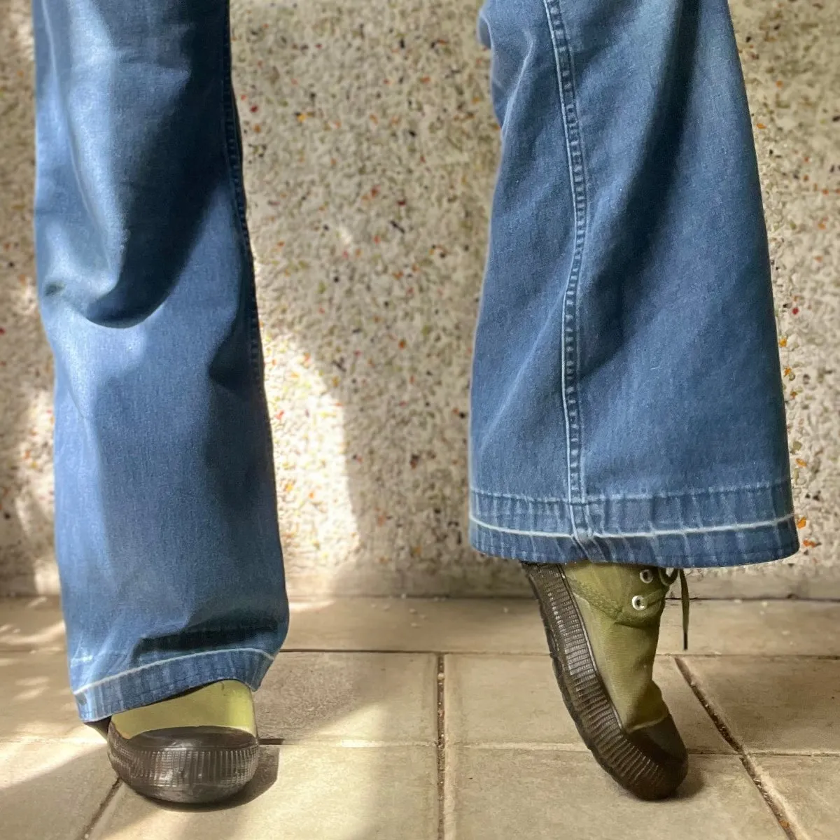 80s Olive drab canvas military shoes