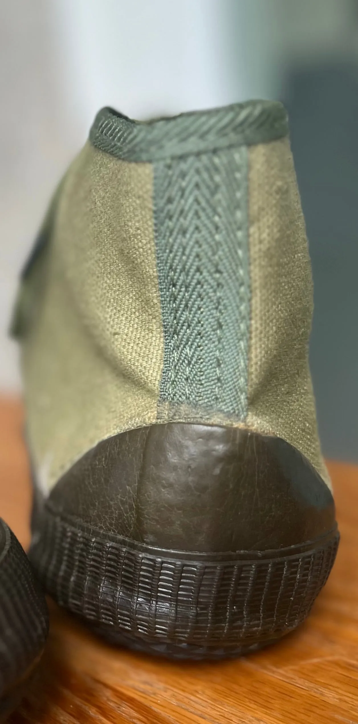 80s Olive drab canvas military shoes