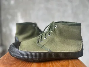 80s Olive drab canvas military shoes