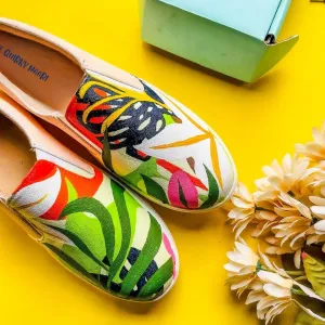 Abstract Floral Slipons