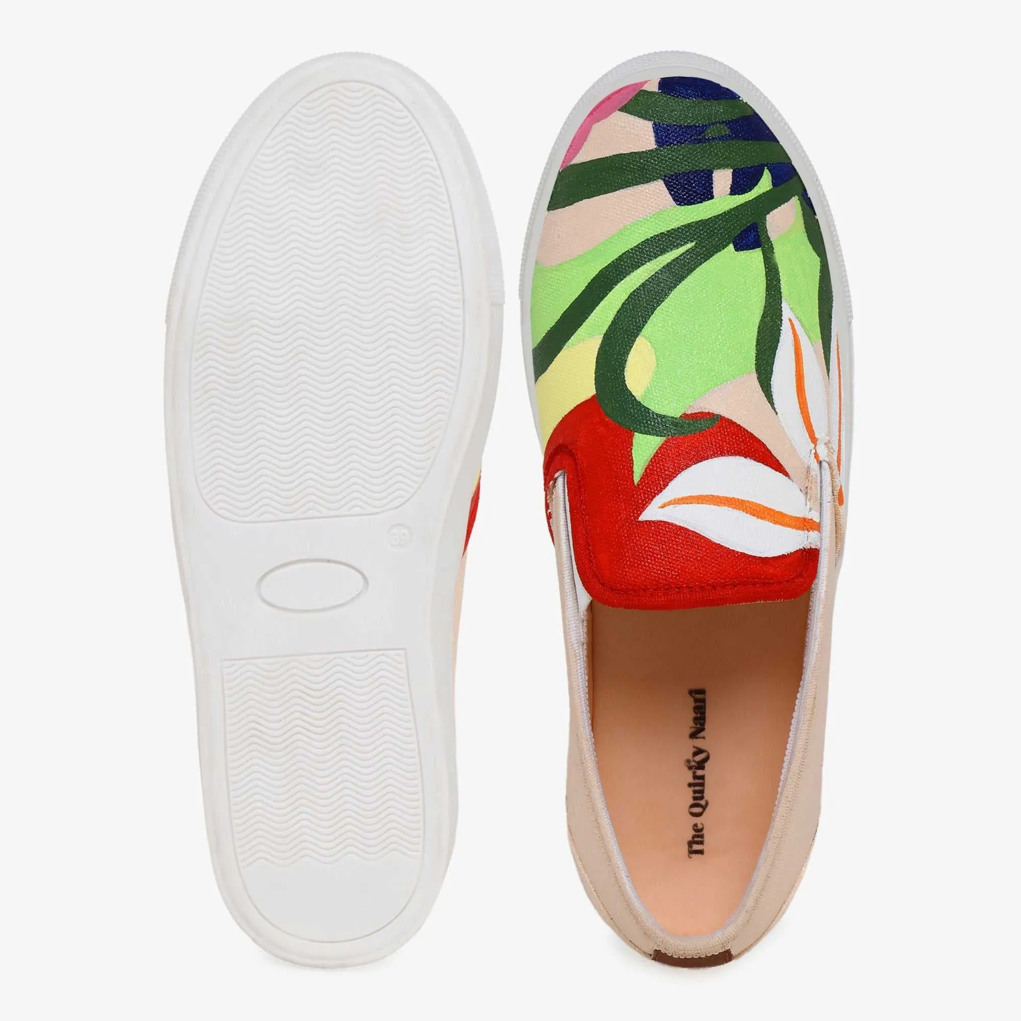 Abstract Floral Slipons
