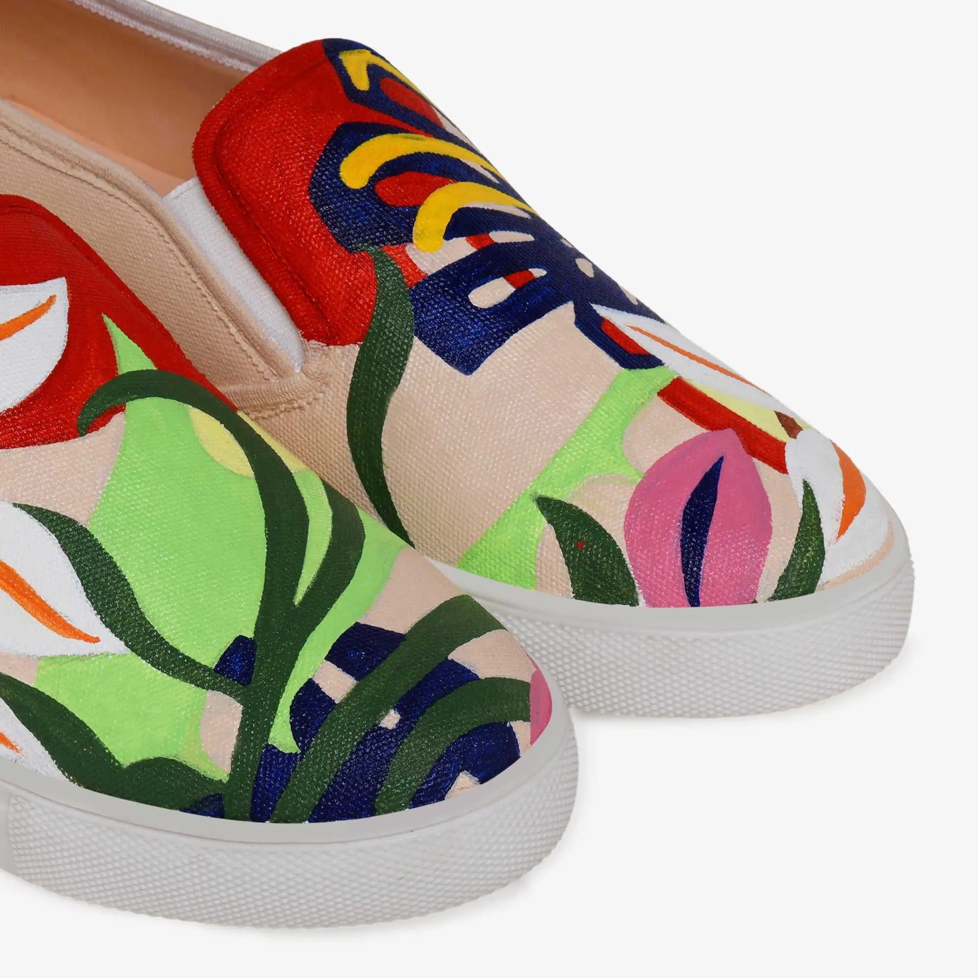 Abstract Floral Slipons