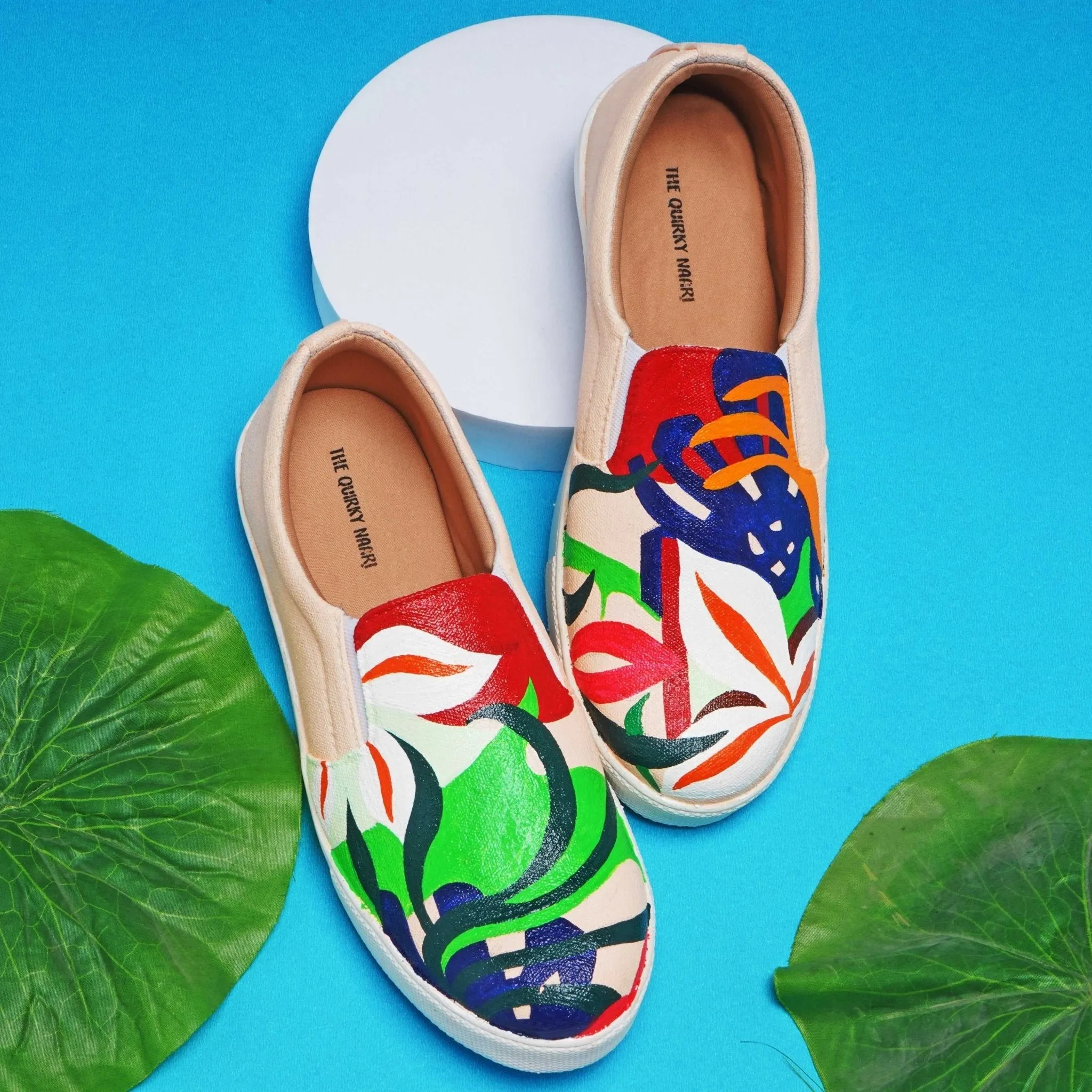 Abstract Floral Slipons