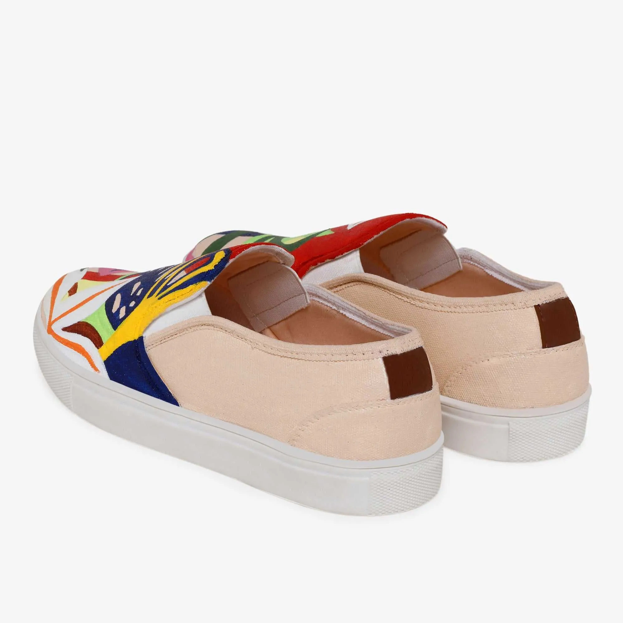 Abstract Floral Slipons