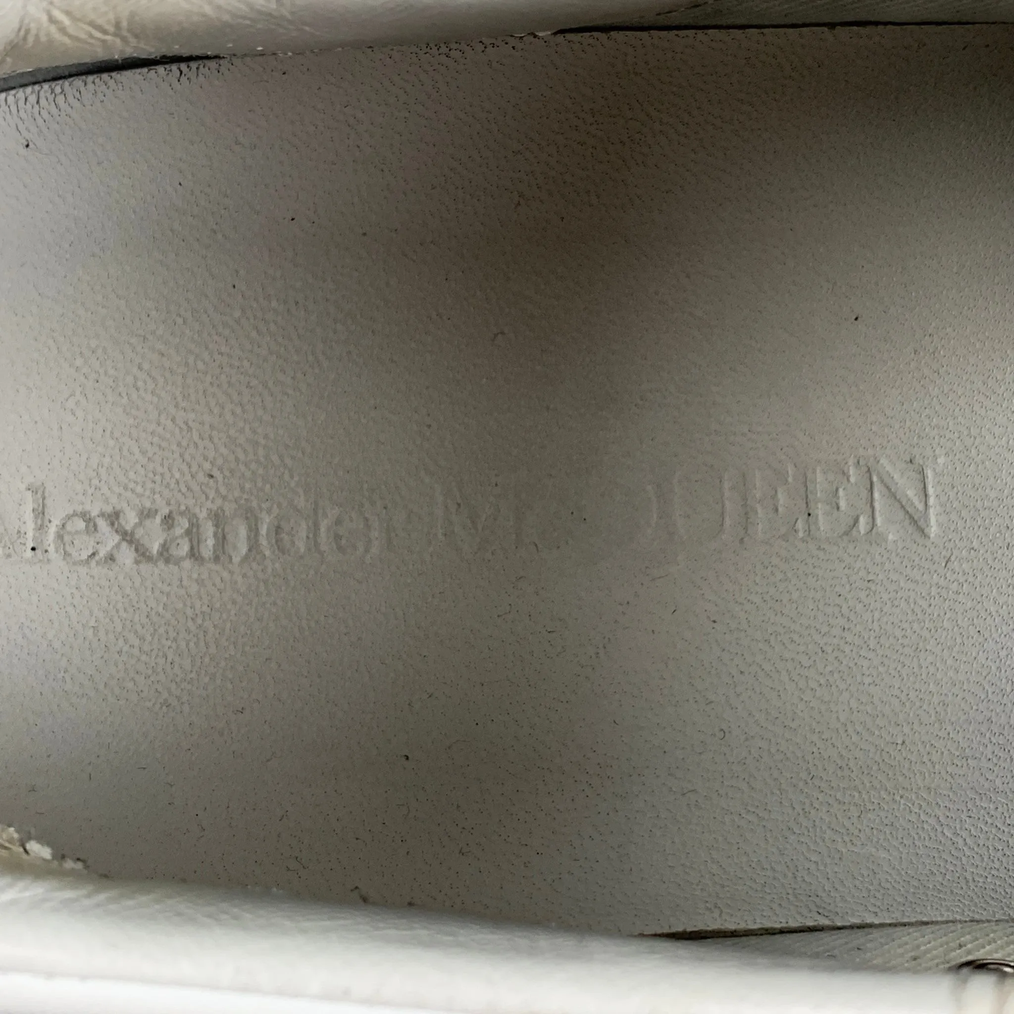 ALEXANDER MCQUEEN Size 8 White Olive Canvas Low Top Plimsoll Sneakers