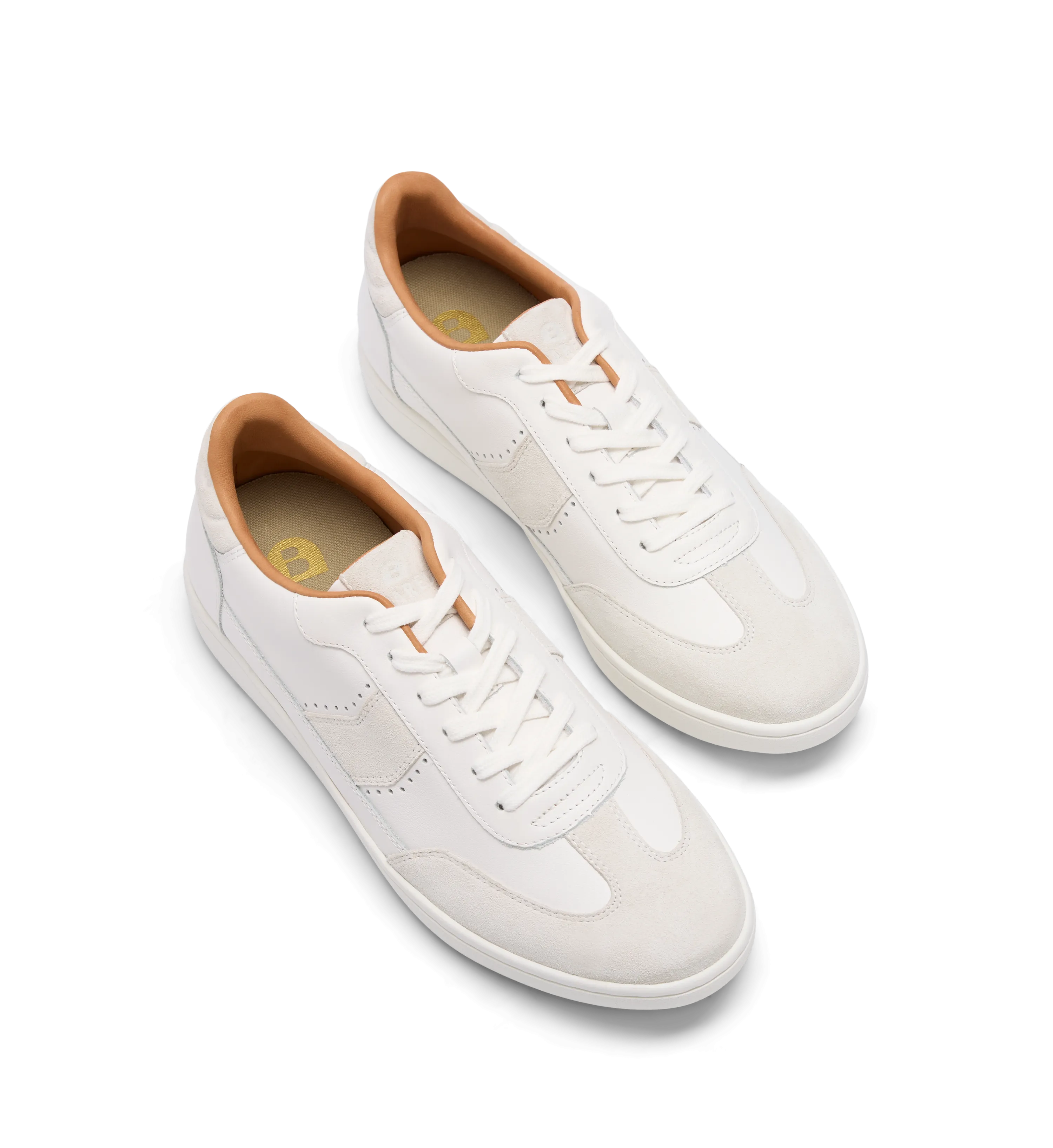 Amakihi White Leather & Suede Mix Sneakers