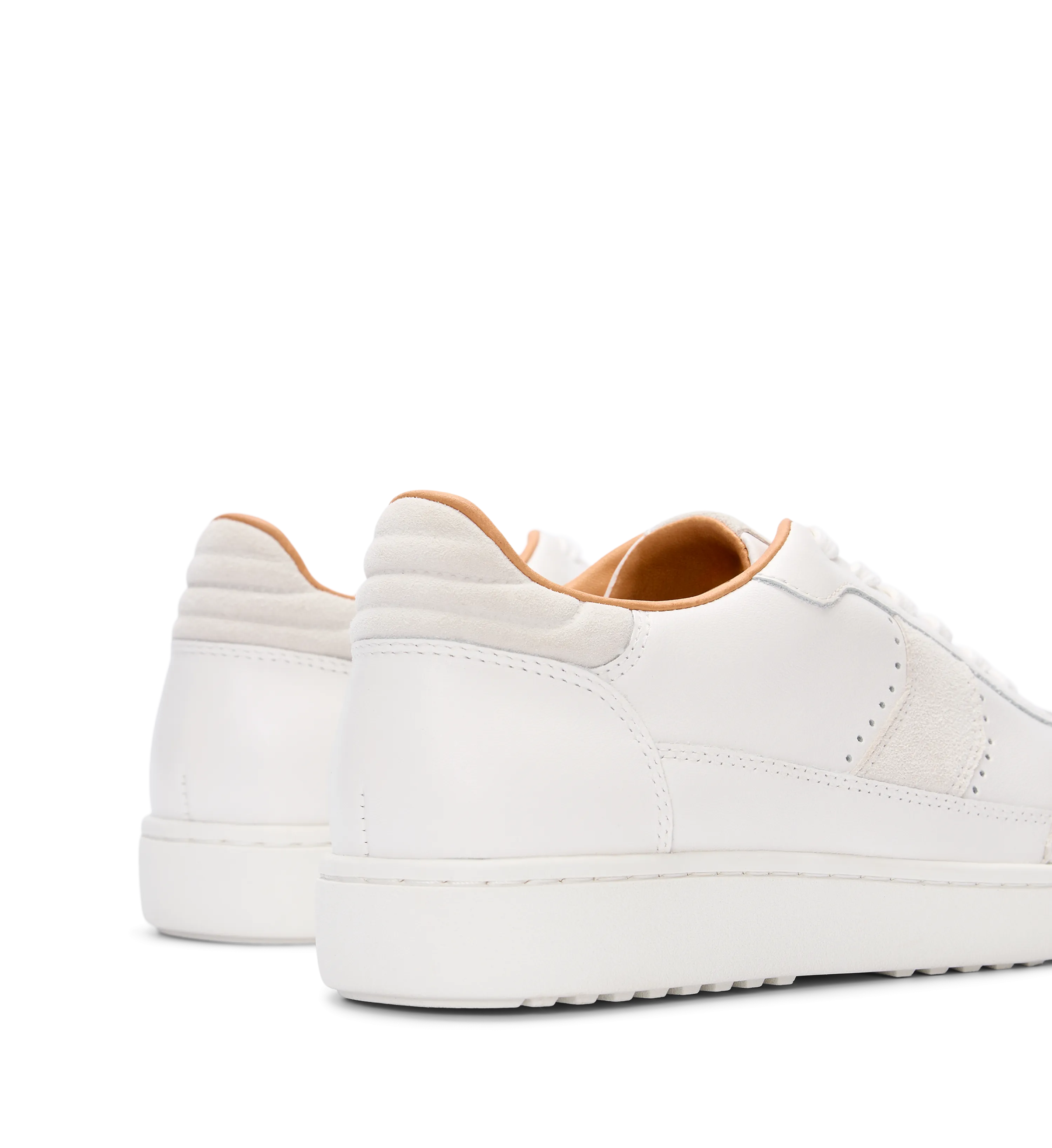 Amakihi White Leather & Suede Mix Sneakers
