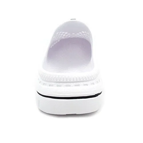 Amoji Unisex Garden Clogs Shoes Sandals Slippers White 8.5US W/7.5US M