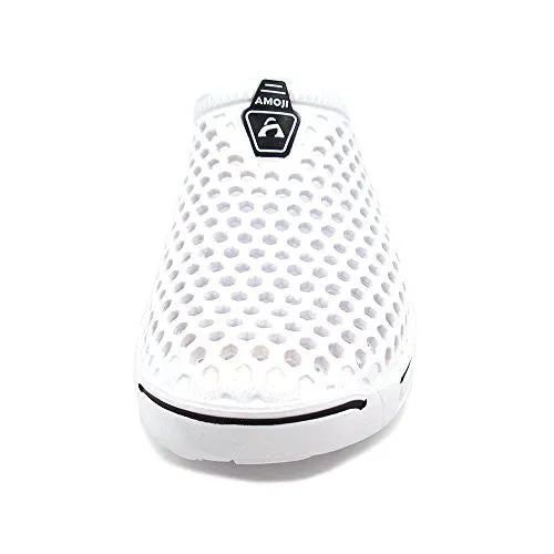 Amoji Unisex Garden Clogs Shoes Sandals Slippers White 8.5US W/7.5US M
