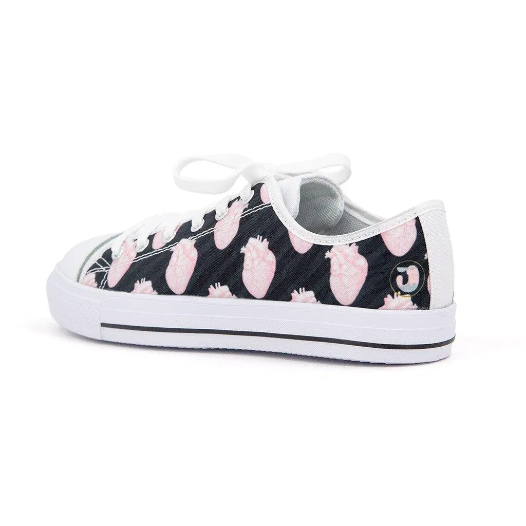Anatomical Hearts and Stripes Classic Low Top Sneakers
