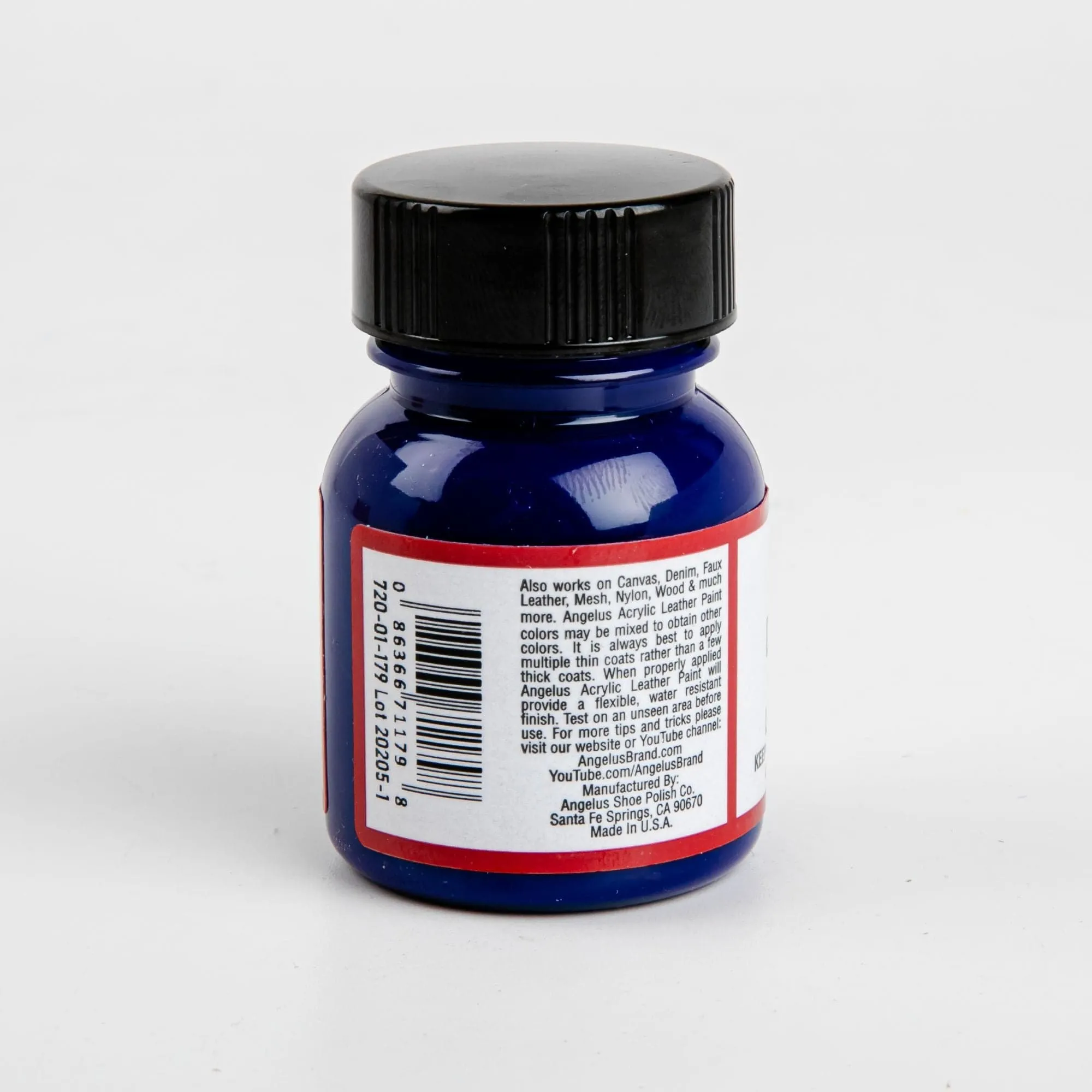 Angelus Acrylic Paint Dark Blue #179 29Ml Use On Leather, Vinyl Or Fabric
