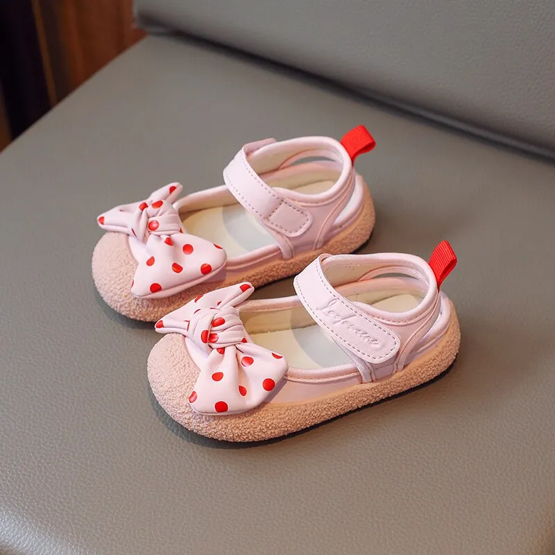Anti Slippery Outdoor Casual Shoes With Bow