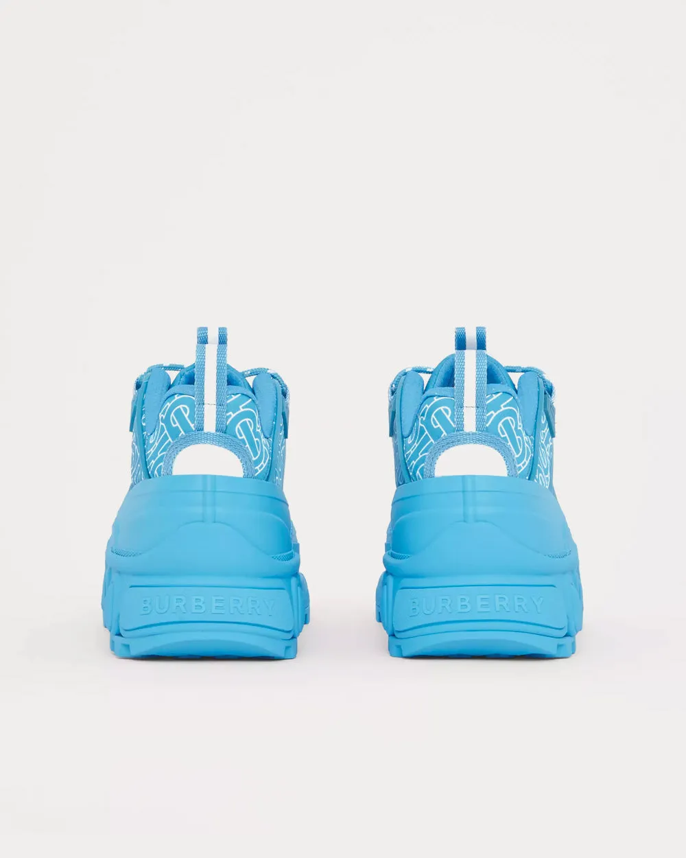 Arthur Monogram Print Nylon Blue Topaz Low Top Sneakers