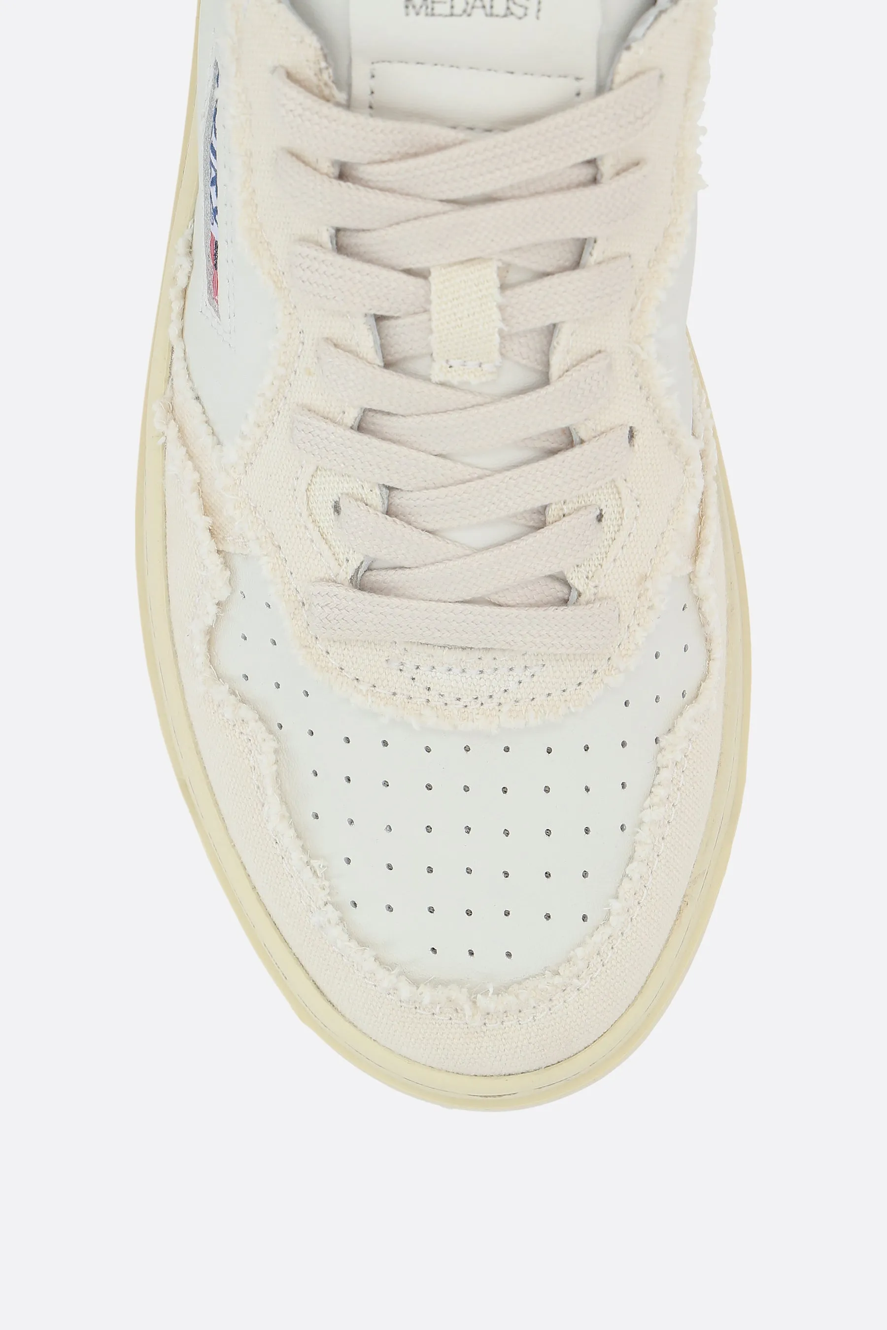 Autry Medalist smooth leather and canvas sneakers