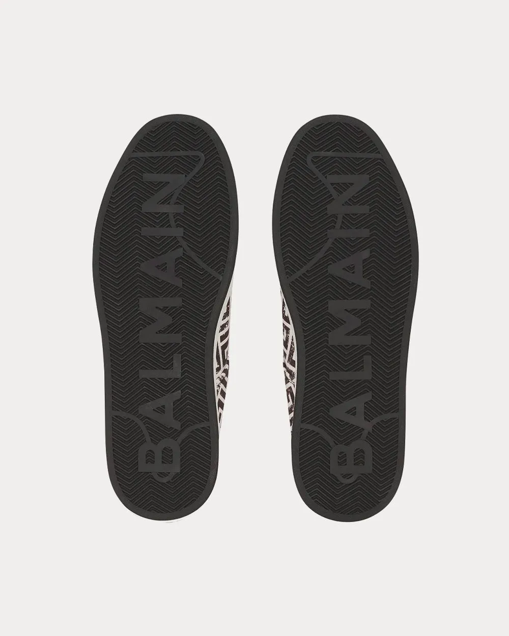 B-Court Monogram Canvas White / Black High Top Sneakers