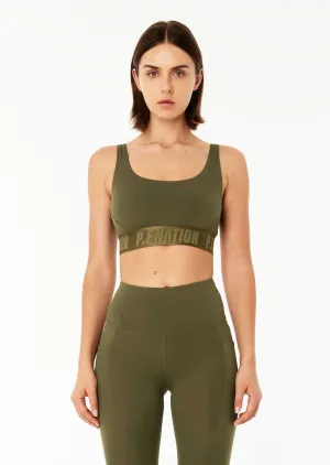 BACKCHECK SPORTS BRA IN KHAKI