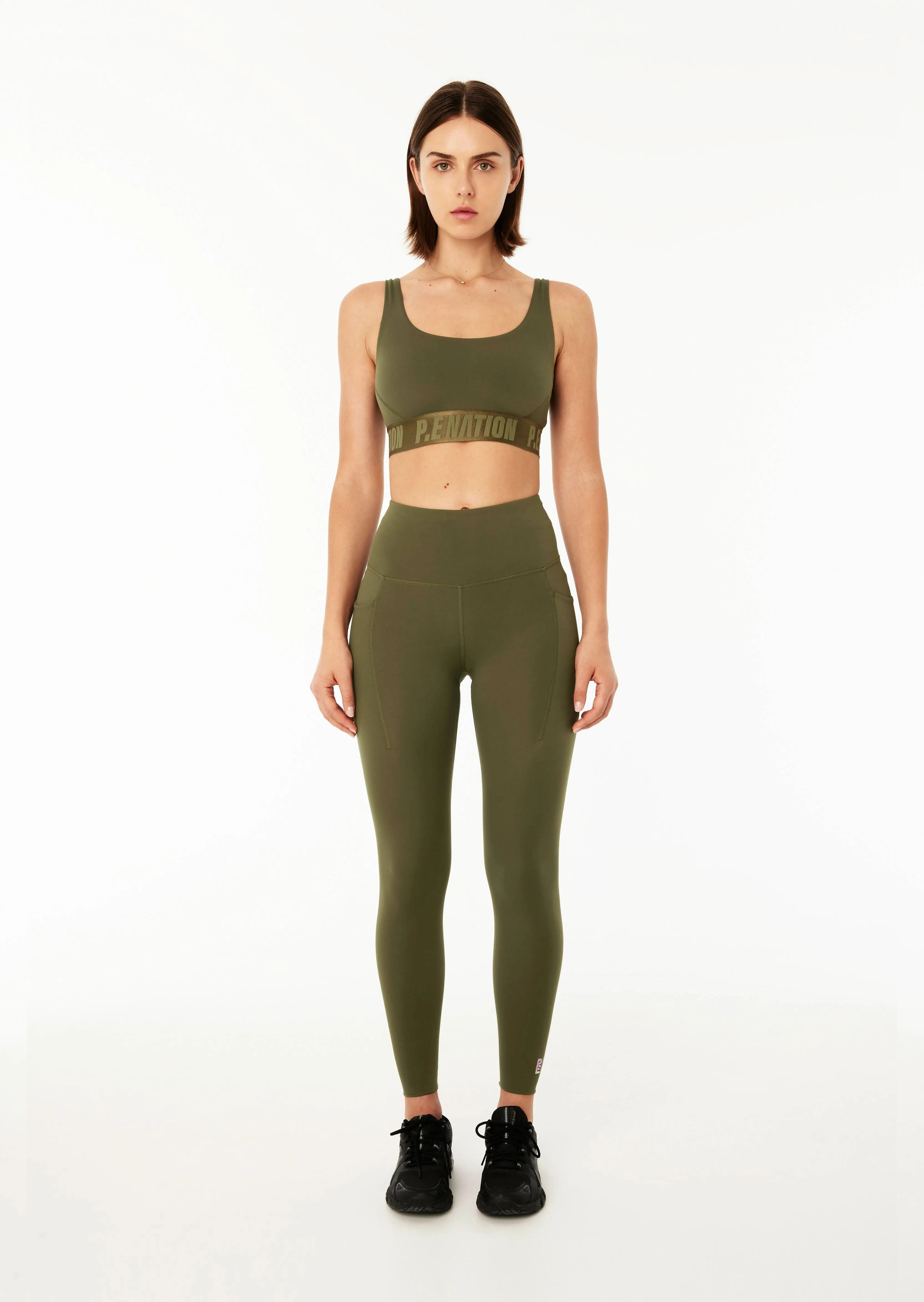 BACKCHECK SPORTS BRA IN KHAKI