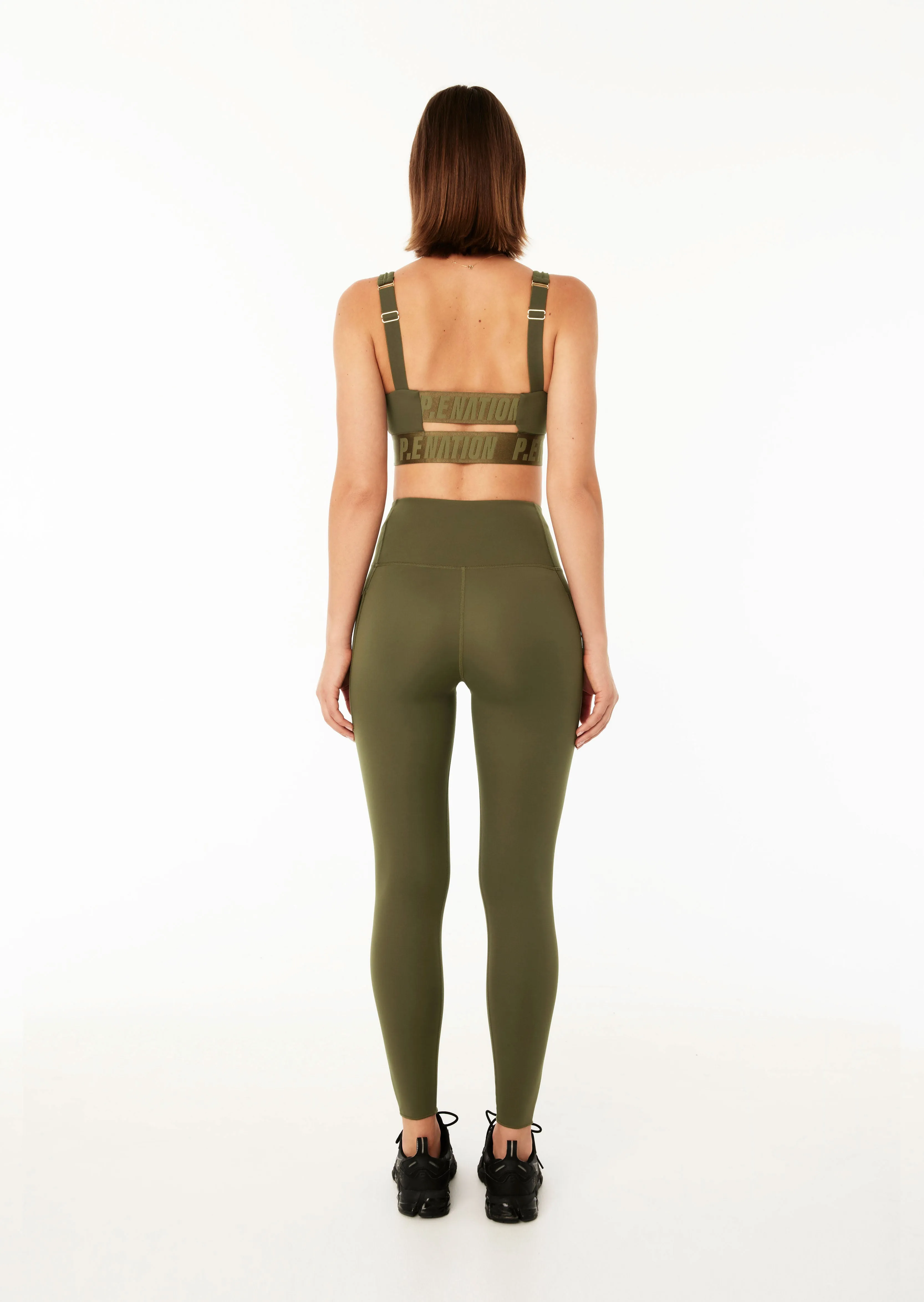 BACKCHECK SPORTS BRA IN KHAKI