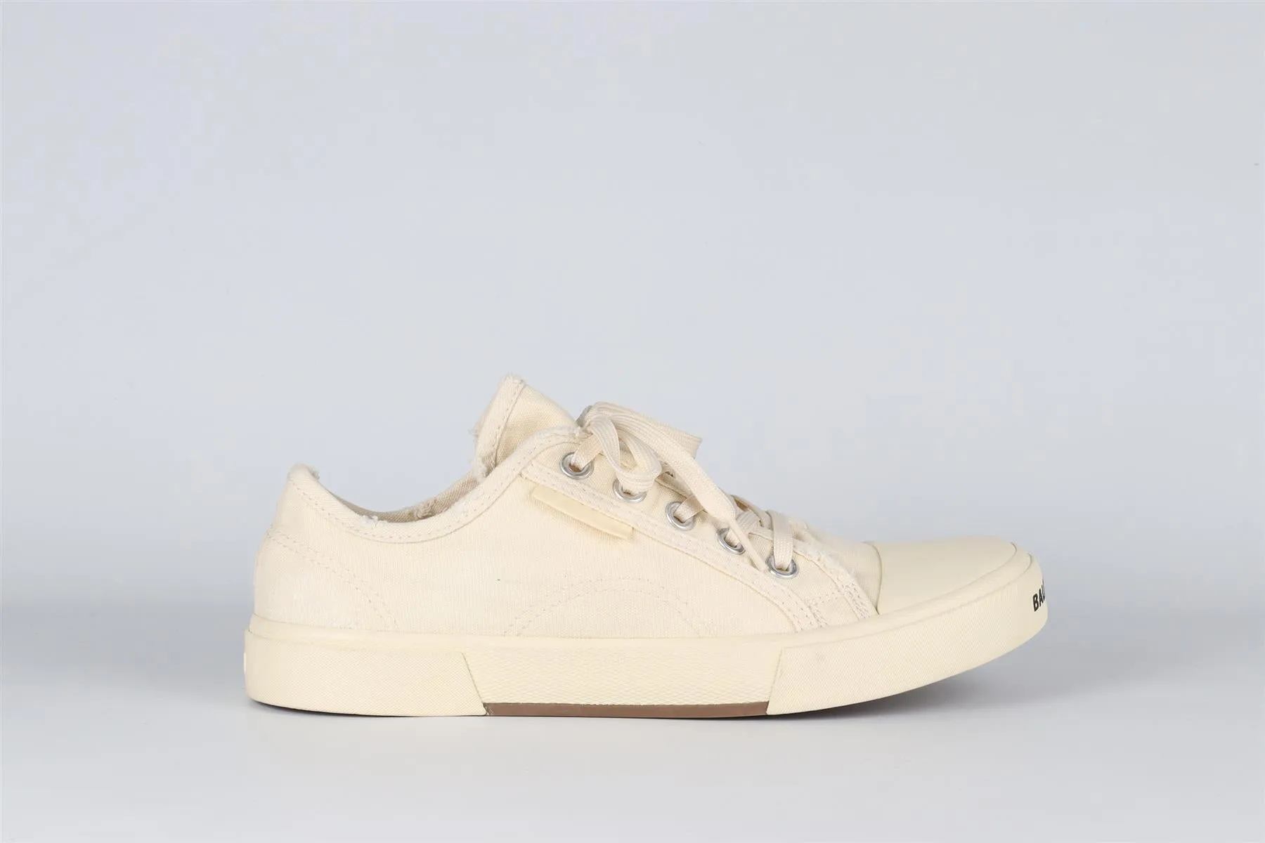 BALENCIAGA ECRU PARIS CANVAS SNEAKERS EU 40 UK 7 US 10