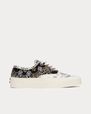 Bandana Print Black & White Low Top Sneakers