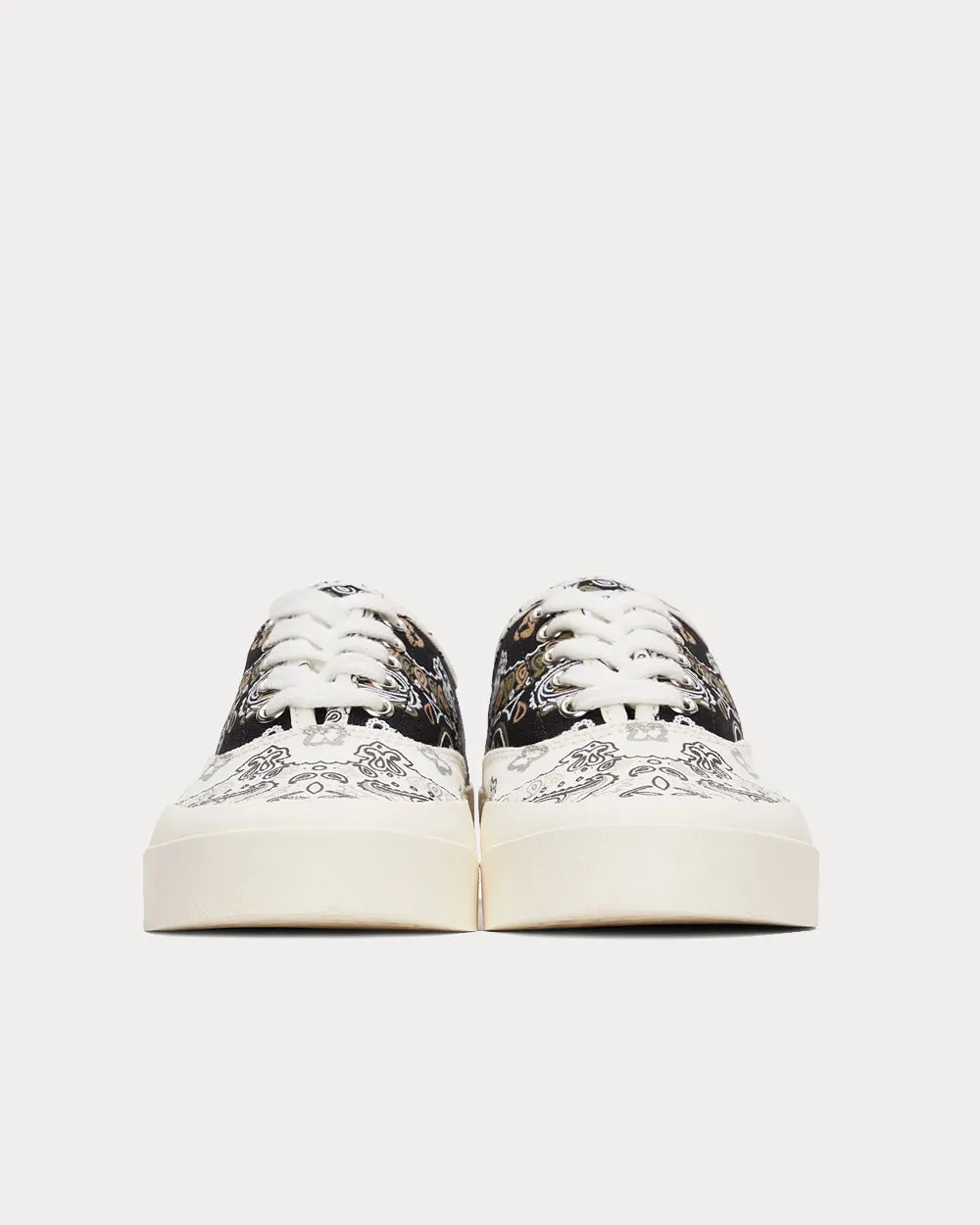Bandana Print Black & White Low Top Sneakers