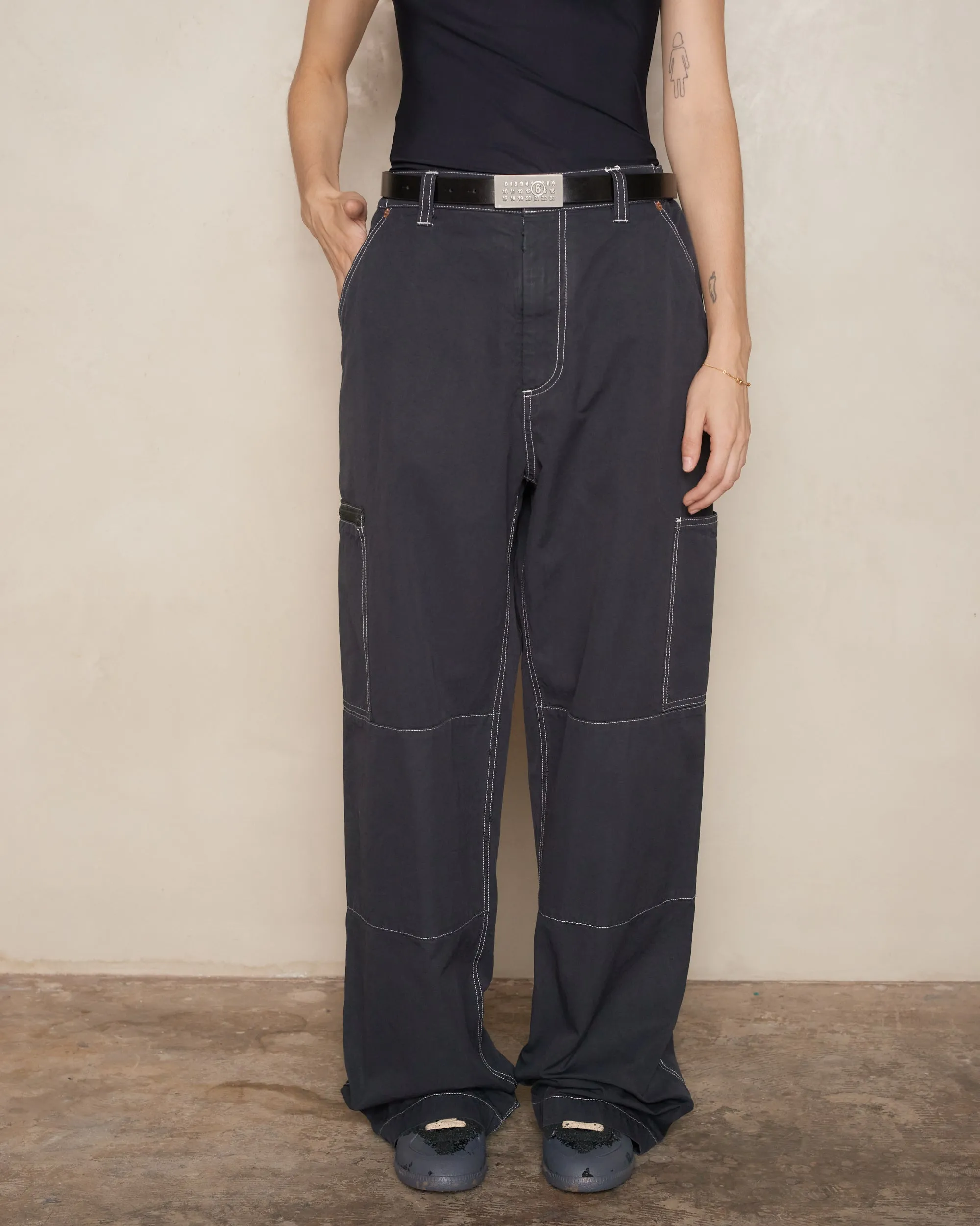 Black Leather Numeric Belt