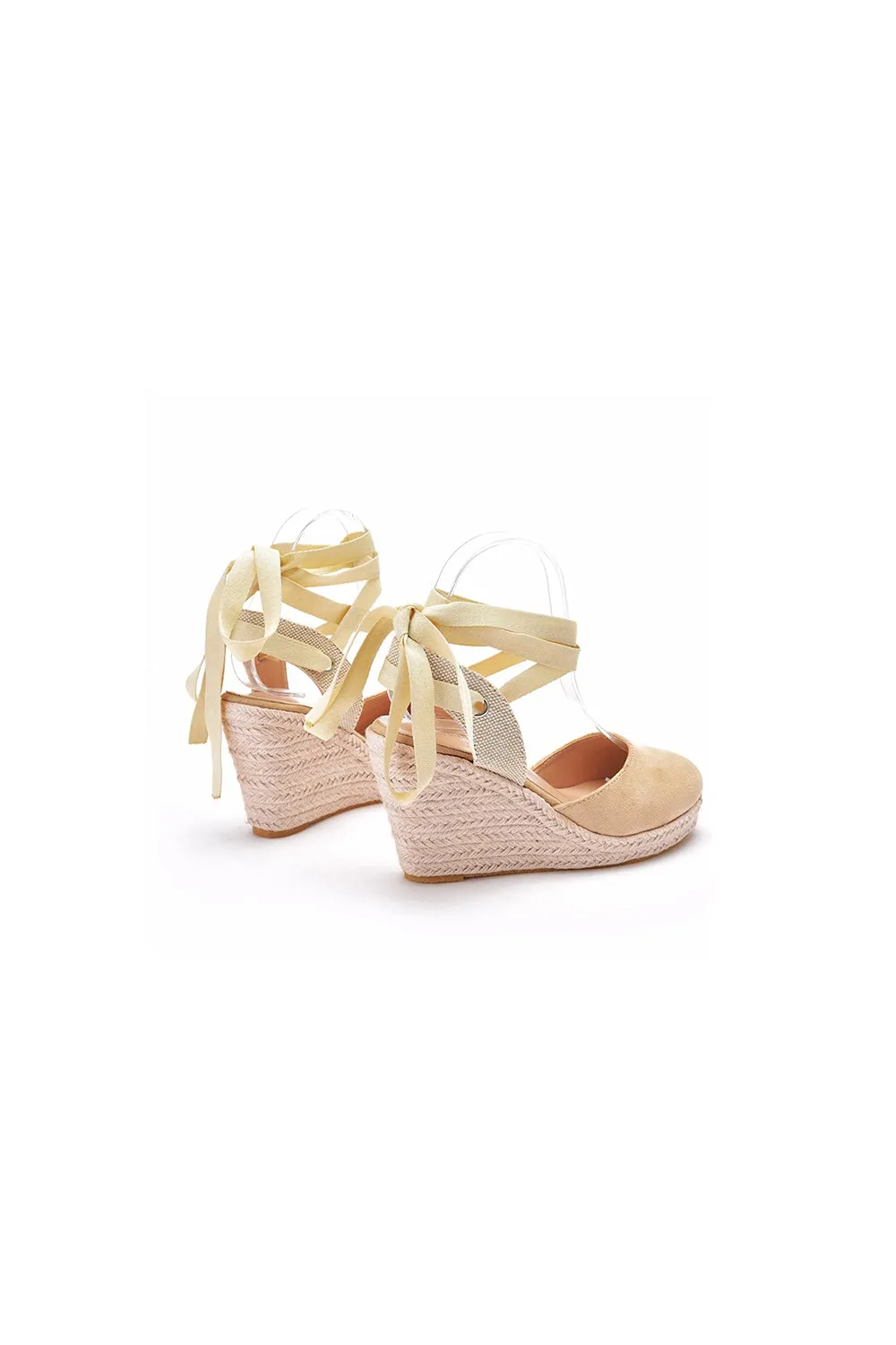 Bohemian Round Toe Platform Espadrille Wedge Heels
