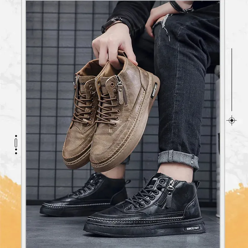 Boots Streetwear en cuir - Mode Homme Hiver  - 2023-2024