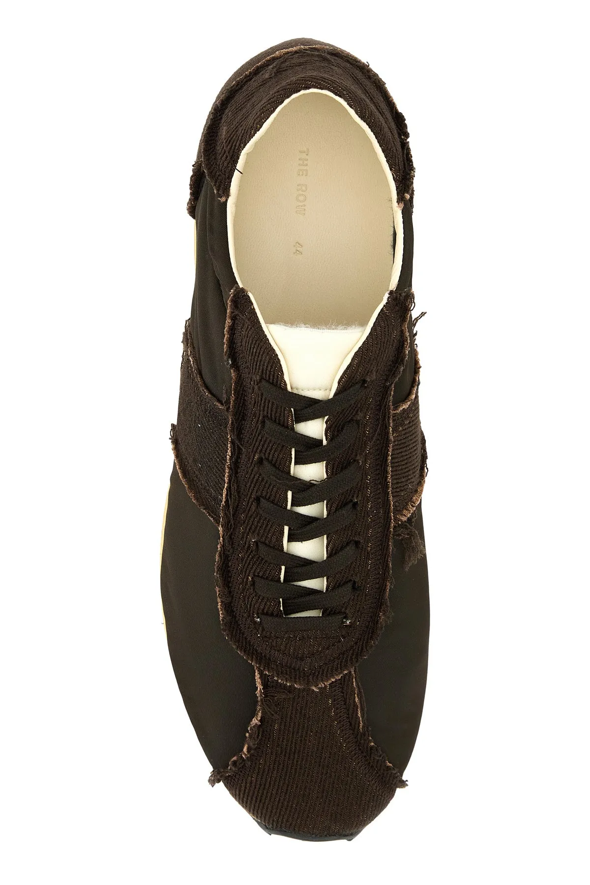 Brown canvas and fabric Mika sneakers