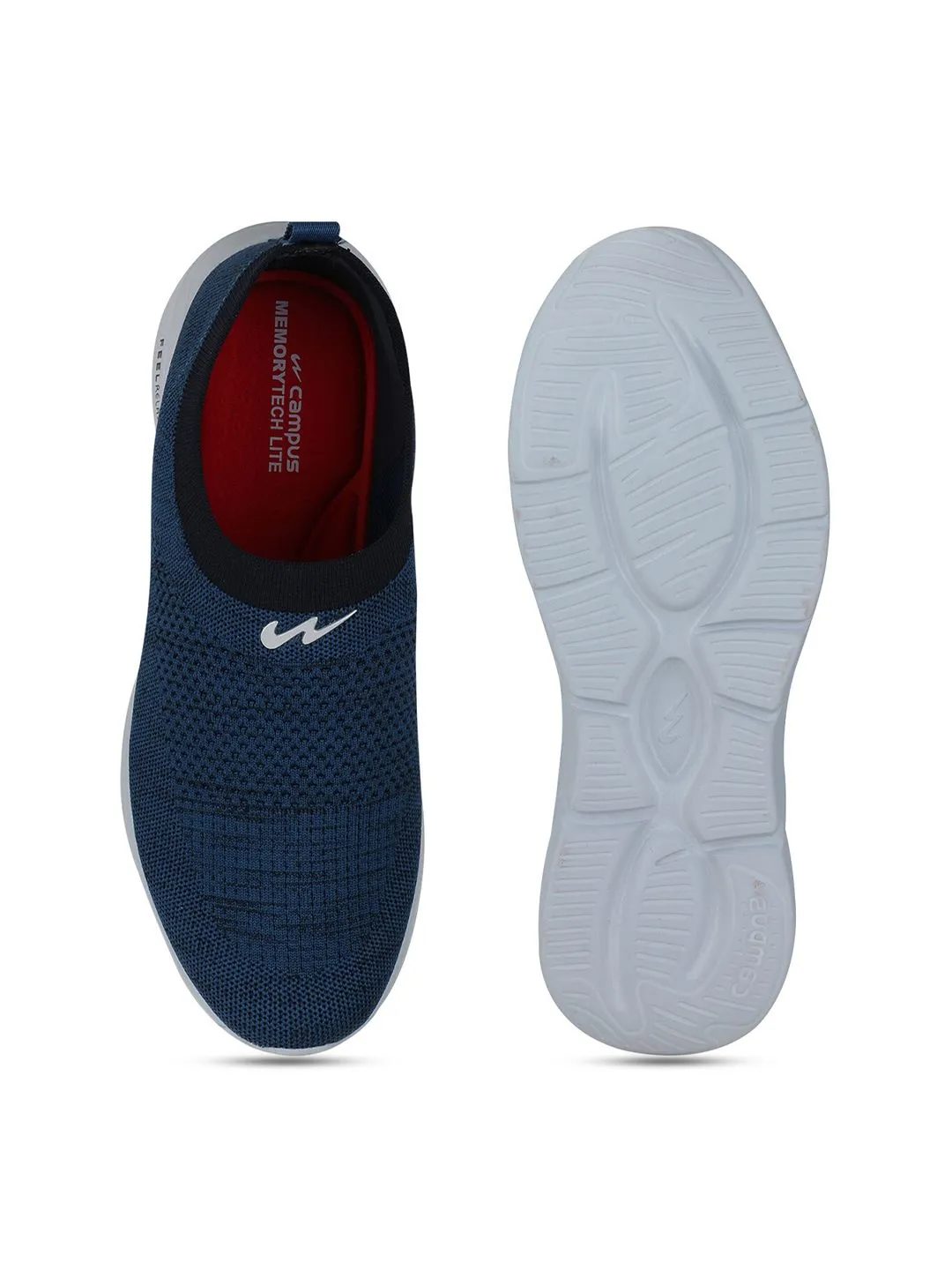 Campus Men Navy Blue Mesh Walking Shoes