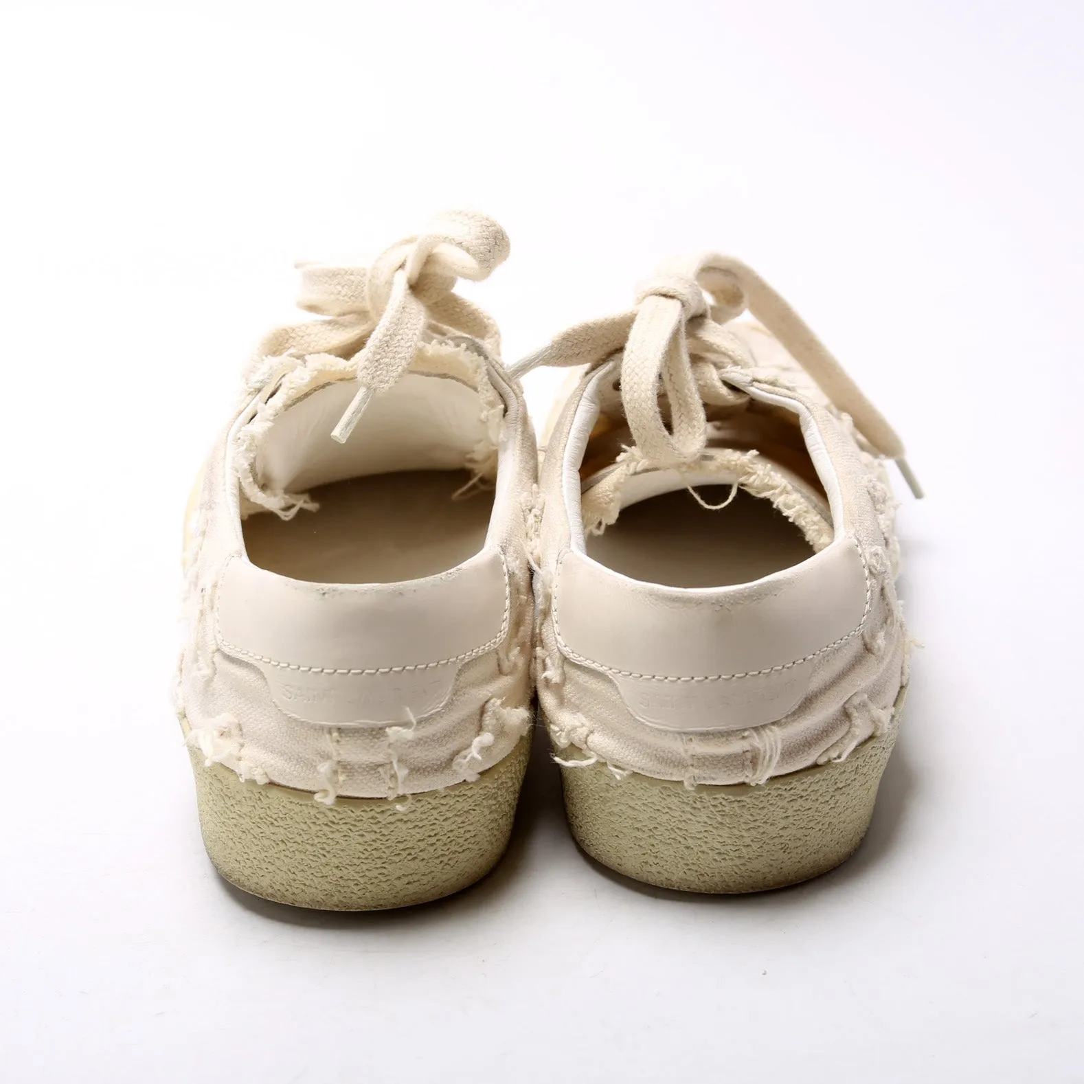 Canvas Lace Up Distressed Sneakers Size 36