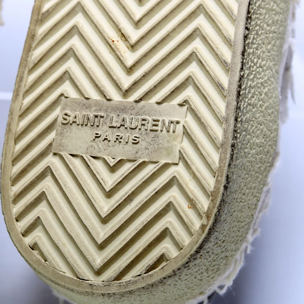 Canvas Lace Up Distressed Sneakers Size 36