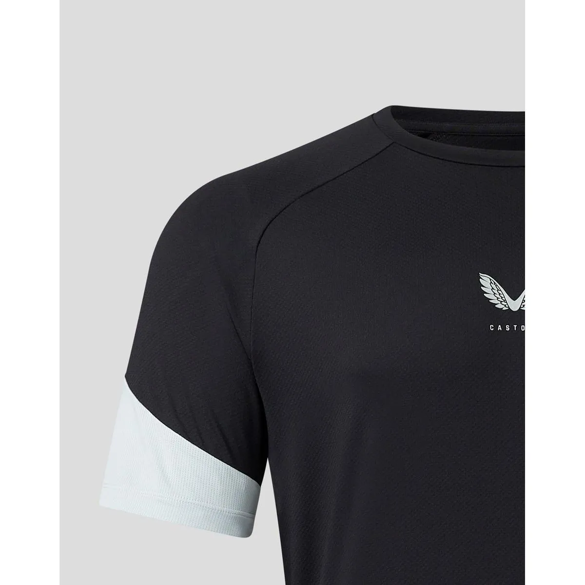Castore Mesh Mix Short Sleeve Tee Black/Grey