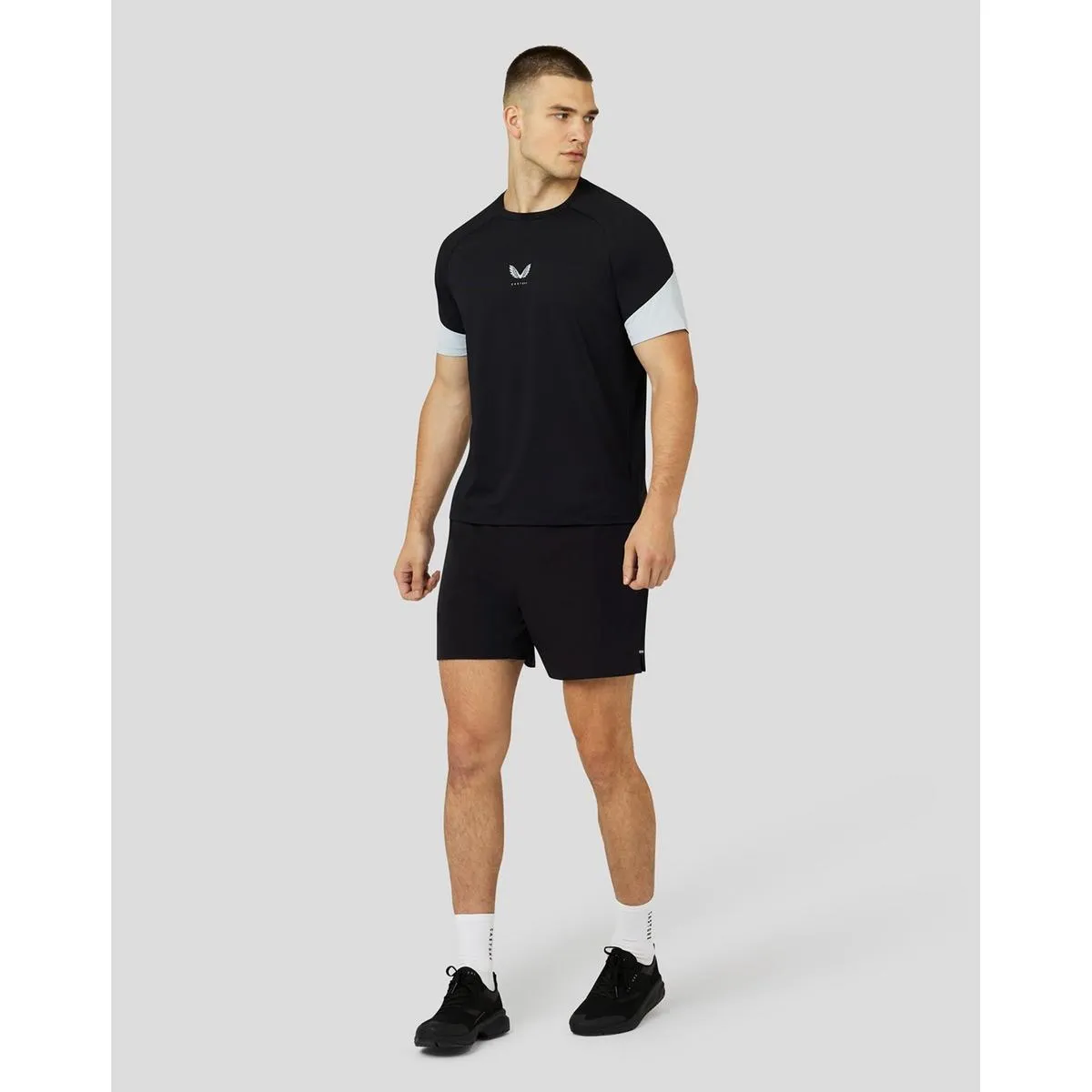 Castore Mesh Mix Short Sleeve Tee Black/Grey
