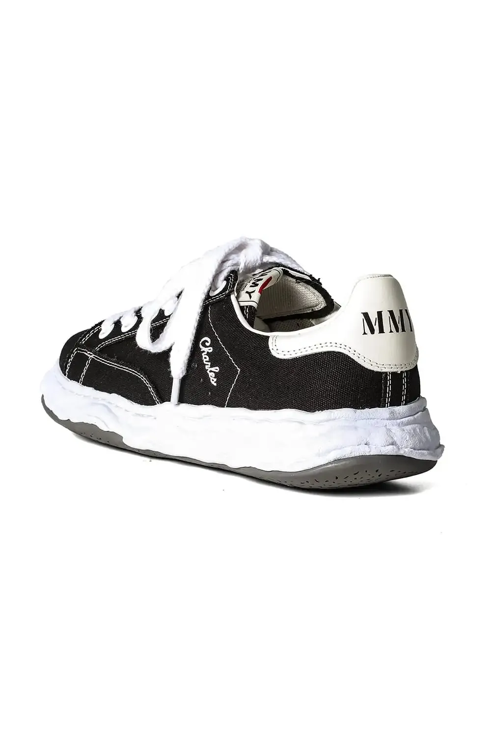 CHARLES Original sole canvas Low-cut sneakers Black