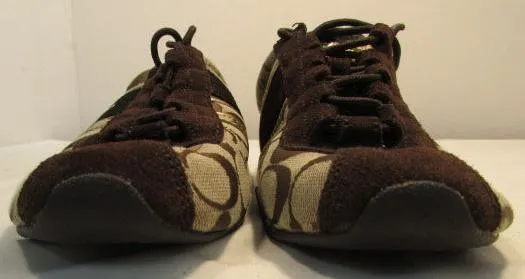 Coach Remonna Brown & Tan Signature Canvas Fashion Sneakers