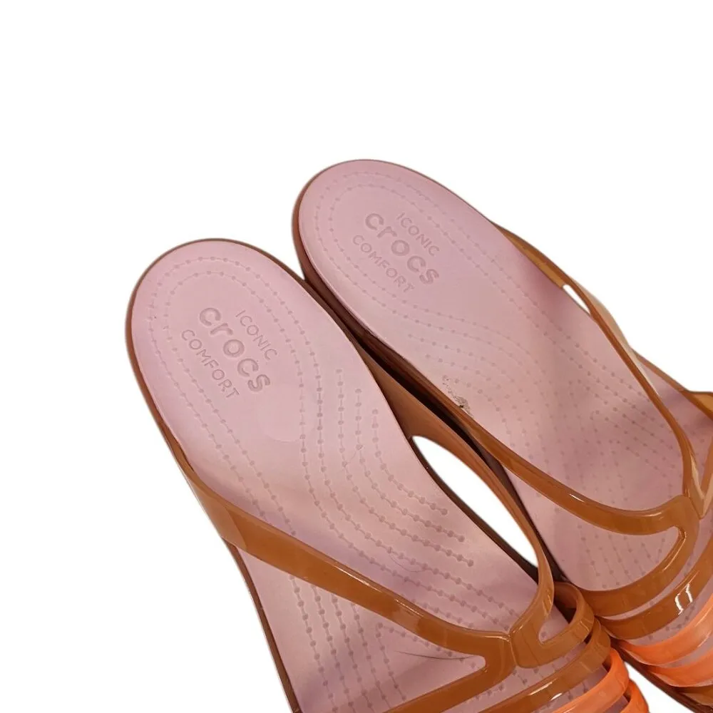 CROCS Womens Isabella Mini Wedge Flip Flops