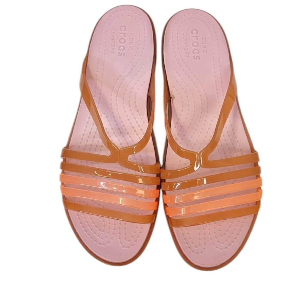 CROCS Womens Isabella Mini Wedge Flip Flops
