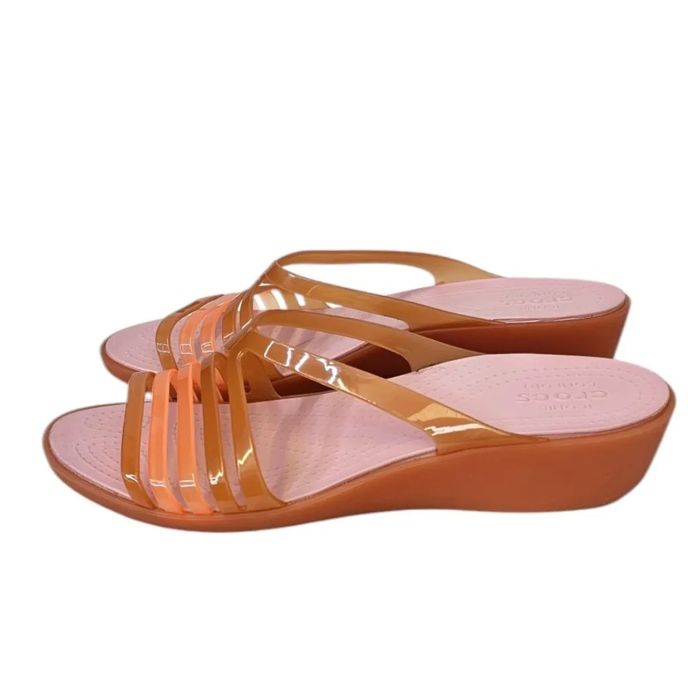 CROCS Womens Isabella Mini Wedge Flip Flops